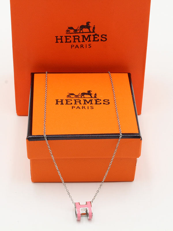 سلسال هرمز H ذهبي ناعم سلسال HERMES وردي فضي