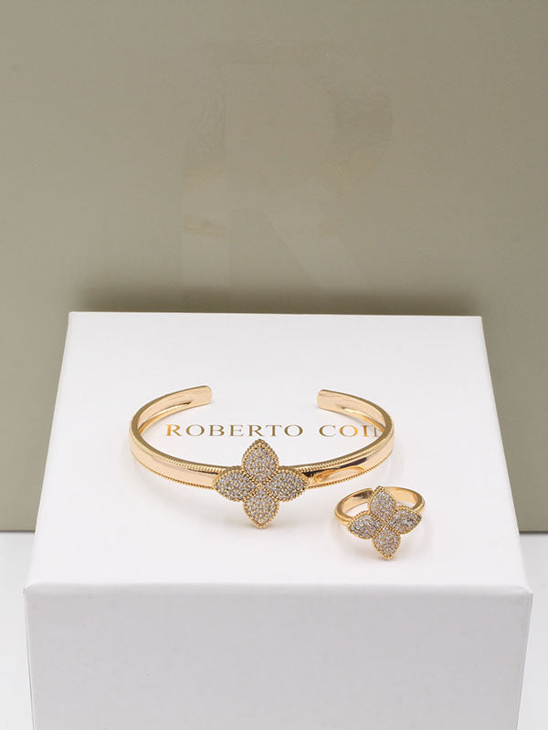 اسواره روبرت كوين بانقل مع خاتم ذهبي اسواره roberto coin