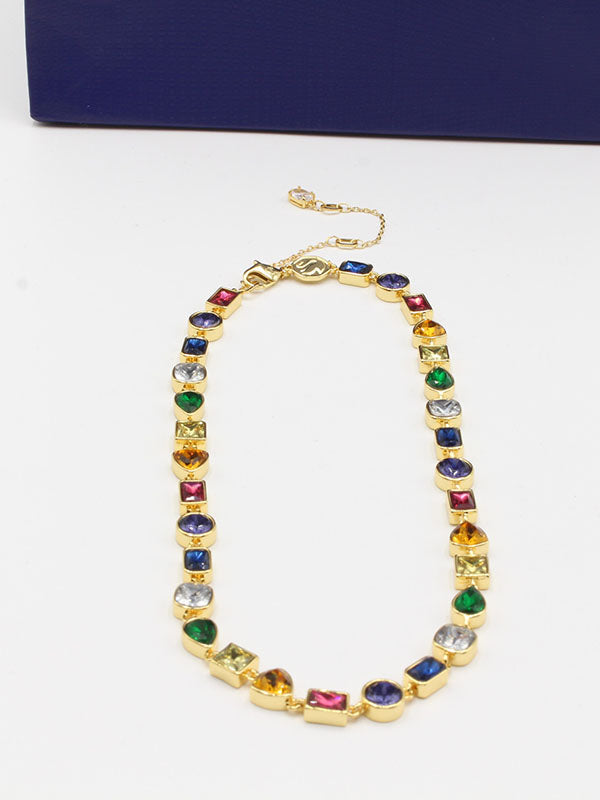 سلسال سواروفسكي عقد ملون سلسال Swarovski