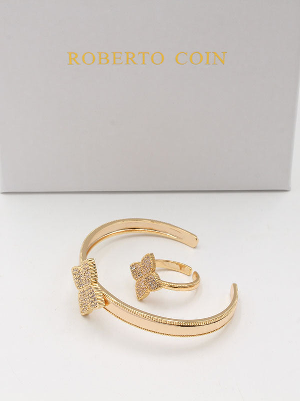 اسواره روبرت كوين بانقل مع خاتم ذهبي اسواره roberto coin