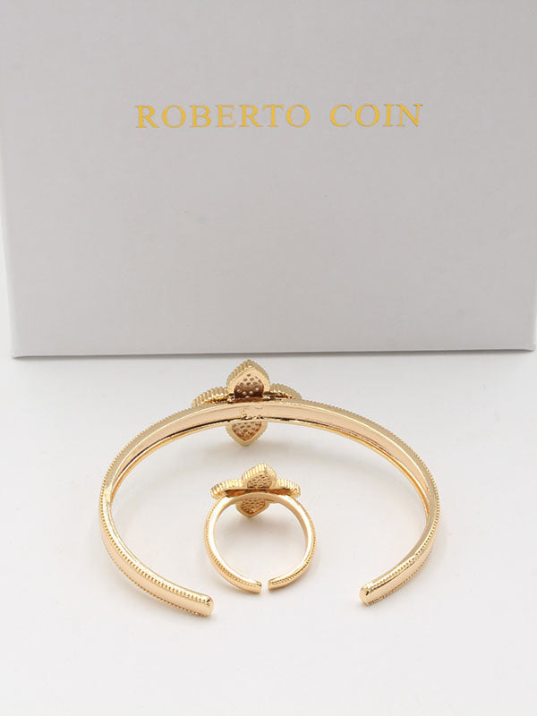 اسواره روبرت كوين بانقل مع خاتم ذهبي اسواره roberto coin