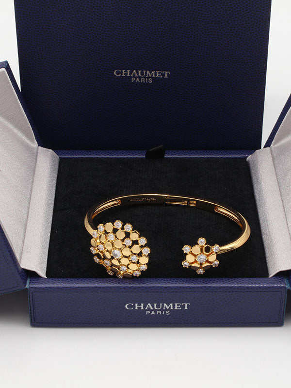 اسواره بانقل شومية زركون الجديده لوقو اسواره chaumet ذهبي