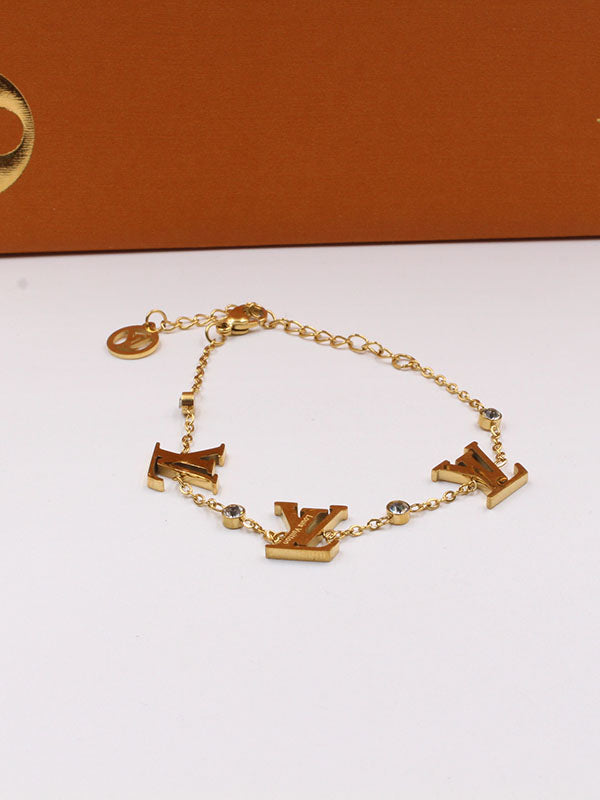 اسواره لويس فيتون بنتدنت لوقو ذهبي اسواره louis vuitton