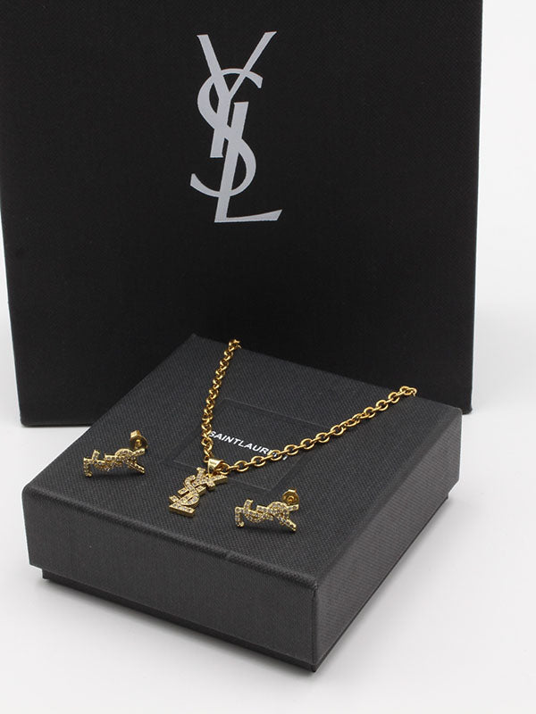 طقم ايف سان لوران زركون جنزير اطقم ysl