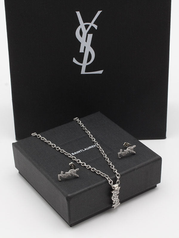 طقم ايف سان لوران زركون جنزير اطقم ysl