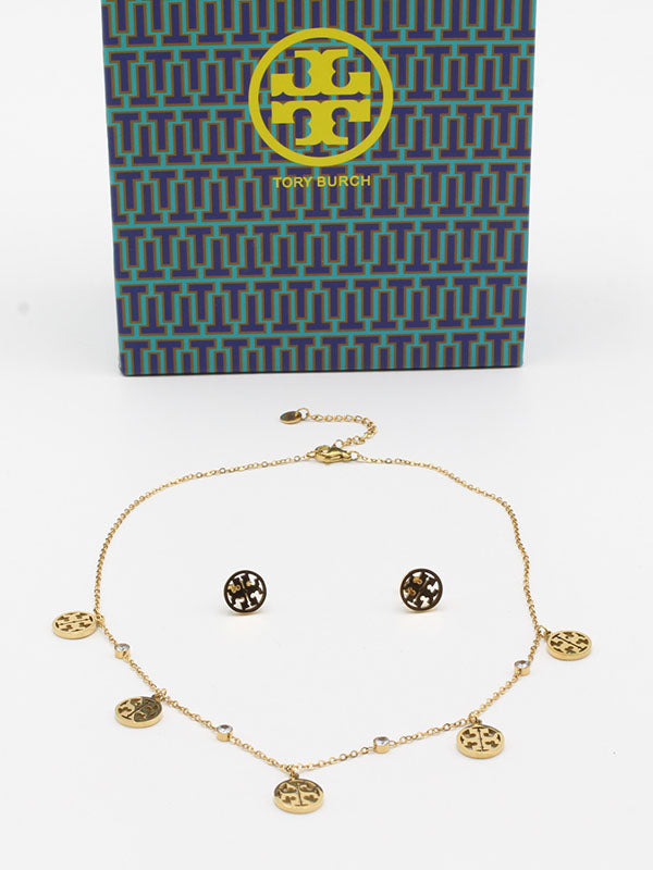 طقم توري بورش لوقو ذهبي ناعم اطقم tory burch
