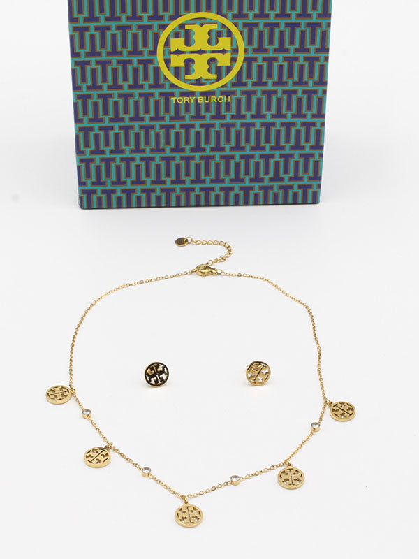 طقم توري بورش لوقو ذهبي ناعم اطقم tory burch