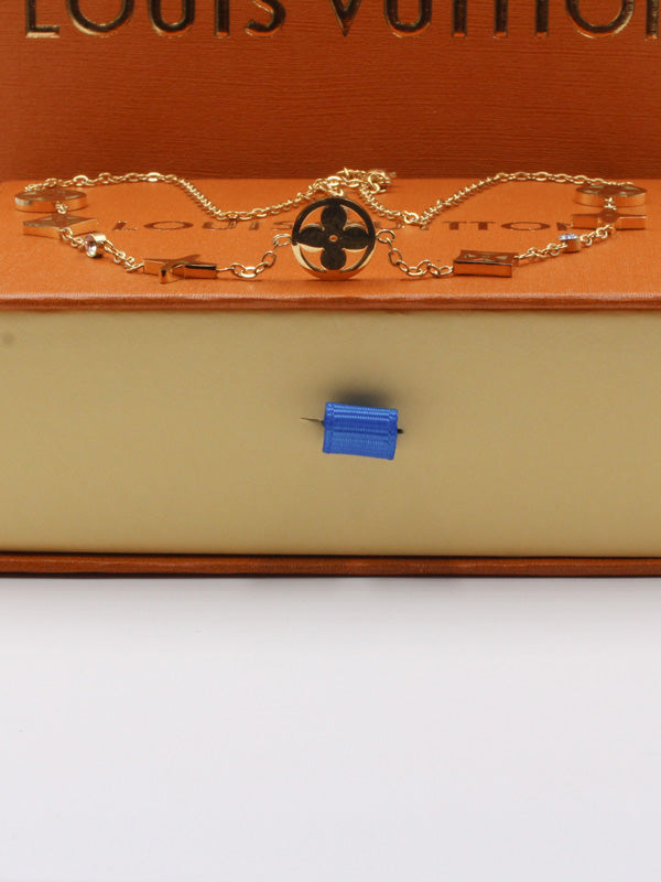 سلسال لويس فيتون لوقو ذهبي سلسال louis vuitton