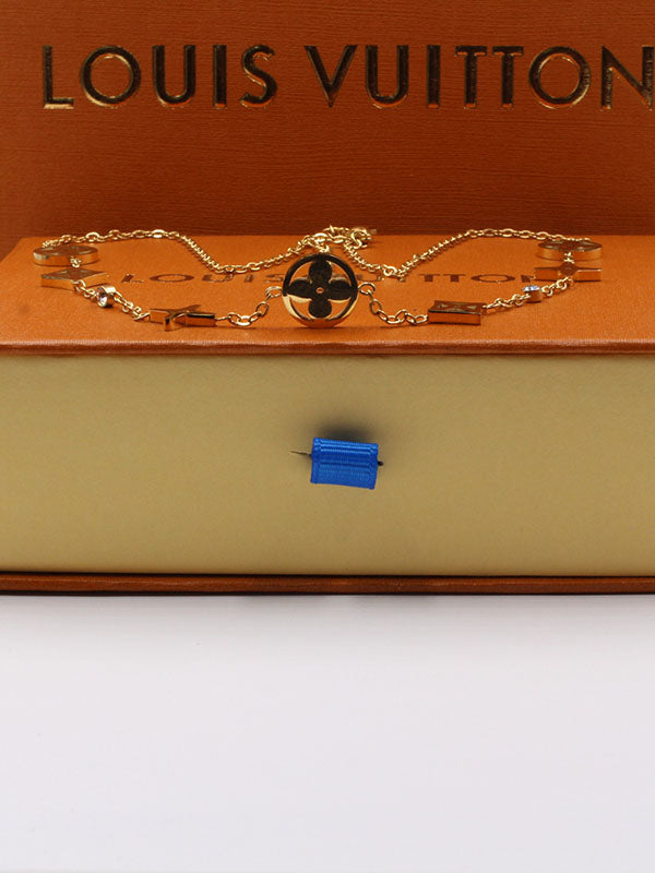 سلسال لويس فيتون لوقو ذهبي سلسال louis vuitton