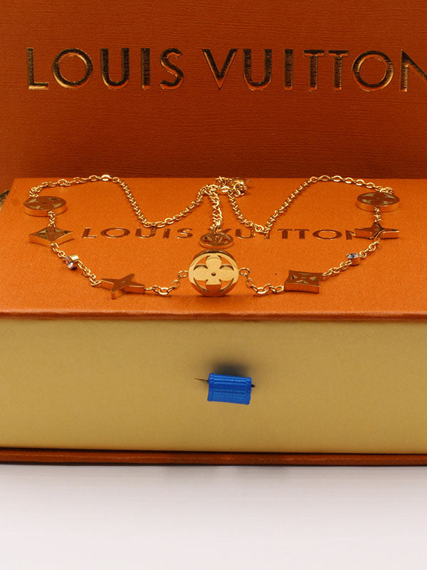 سلسال لويس فيتون لوقو ذهبي سلسال louis vuitton