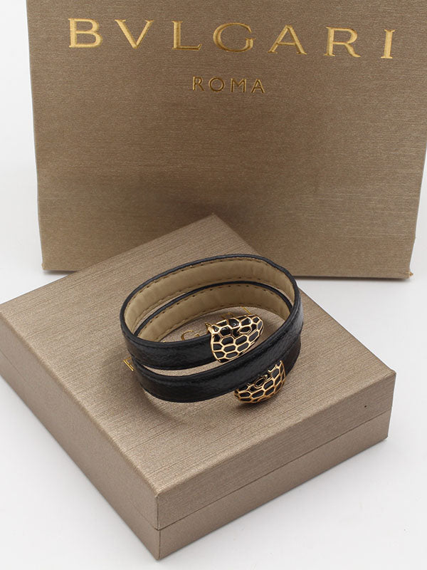 اسواره بولغاري جلد اسود سنيك اسواره CARTIER