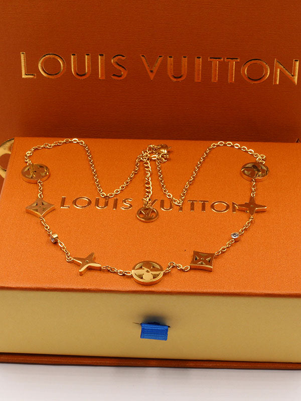 سلسال لويس فيتون لوقو ذهبي سلسال louis vuitton