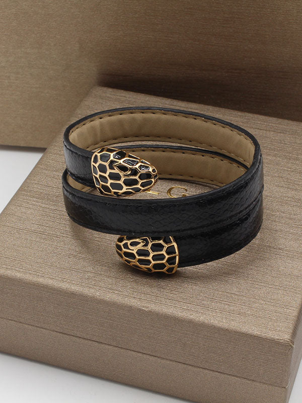 اسواره بولغاري جلد اسود سنيك اسواره CARTIER