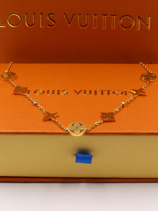 سلسال لويس فيتون لوقو ذهبي سلسال louis vuitton