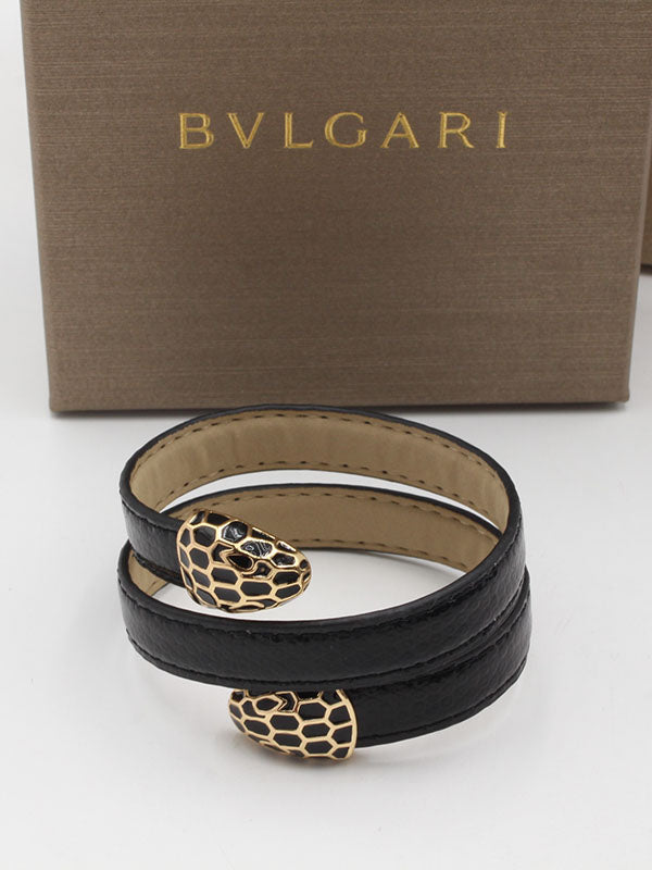 اسواره بولغاري جلد اسود سنيك اسواره CARTIER ذهبي