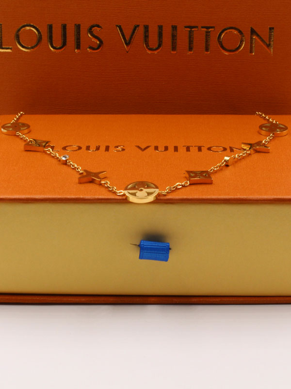 سلسال لويس فيتون لوقو ذهبي سلسال louis vuitton