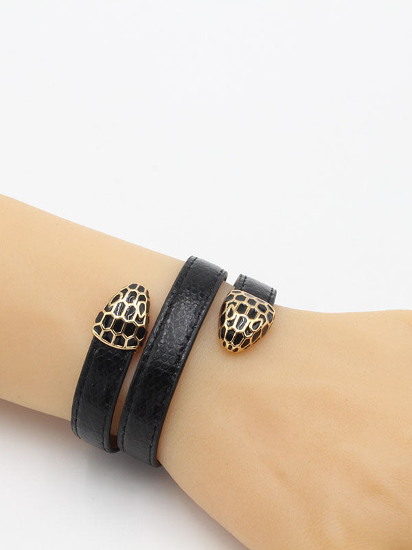 اسواره بولغاري جلد اسود سنيك اسواره CARTIER