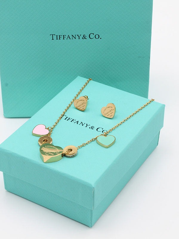 طقم تيفاني هارت ملون اطقم tiffany