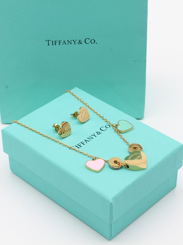 طقم تيفاني هارت ملون اطقم tiffany