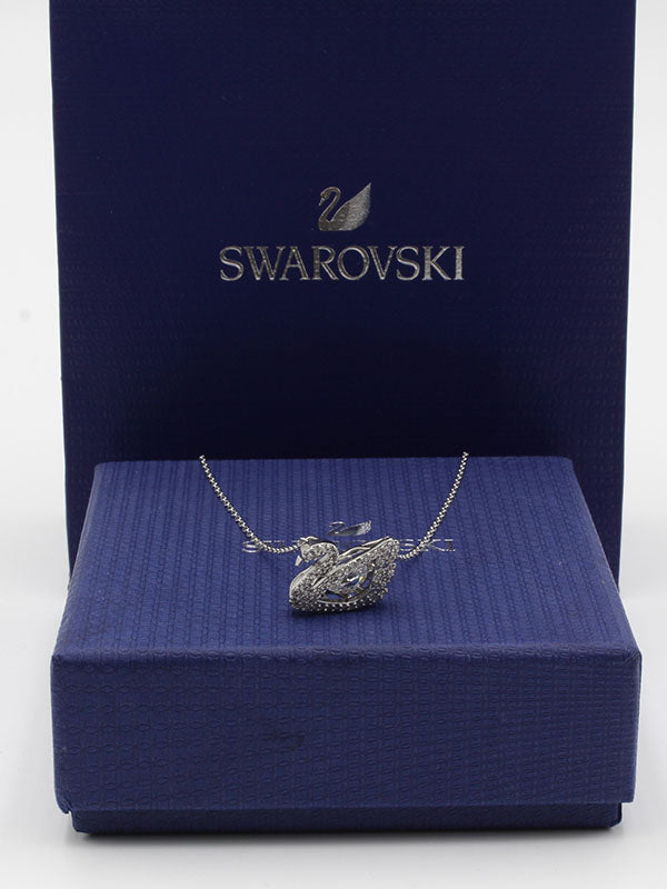 سلسال سواروفسكي سوان زركون وسط سلسال Swarovski