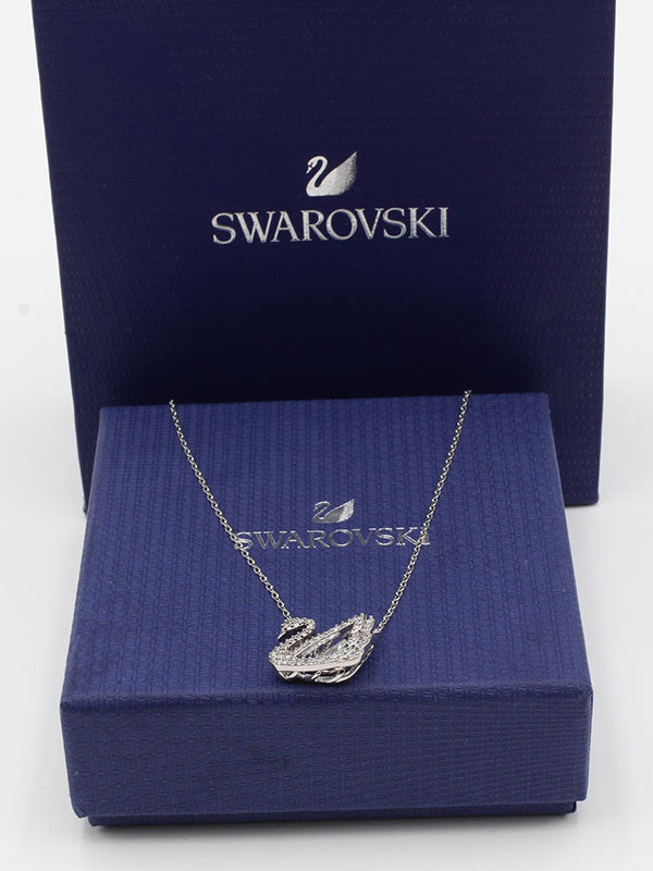 سلسال سواروفسكي سوان زركون وسط سلسال Swarovski