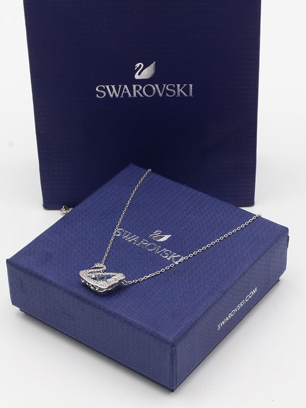 سلسال سواروفسكي سوان زركون وسط سلسال Swarovski