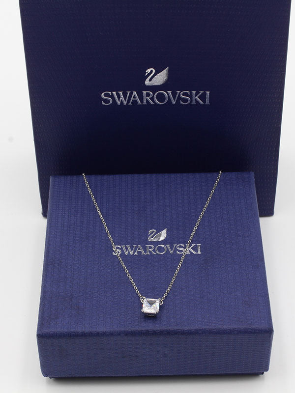سلسال سواروفسكي كيوبك زركون سلسال Swarovski فضي