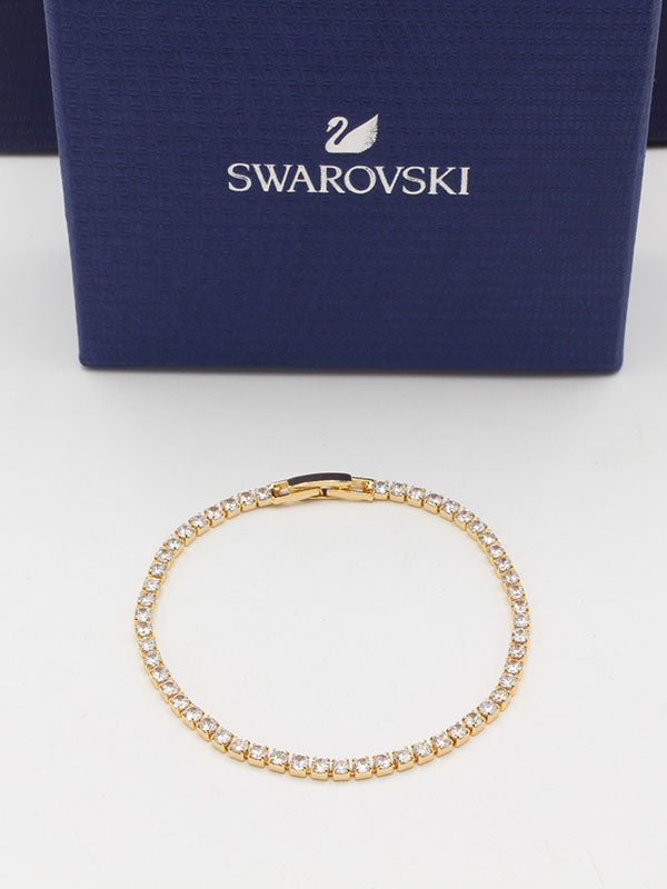 اساور تنس سواروفسكي زركون 402 اسواره Swarovski ذهبي