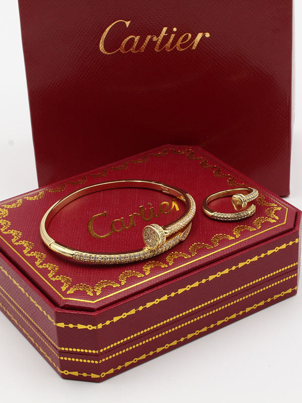 اسواره كارتير مع خاتم زركون بانقل اسواره CARTIER