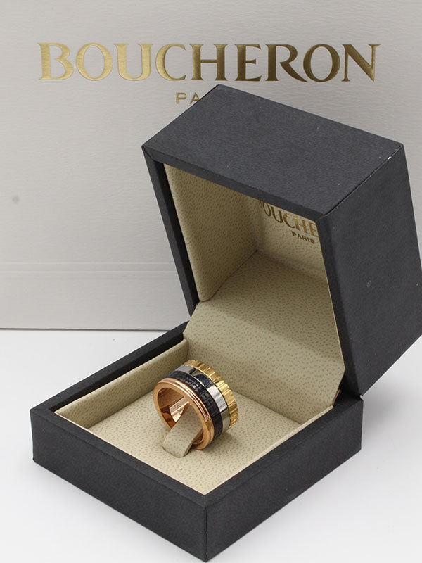 خاتم بوشرون فلات عريض خواتم bucheron ذهبي 7