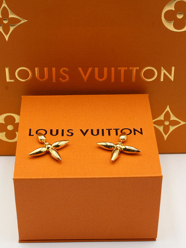 حلق لويس فيتون وردة حلق louis vuitton