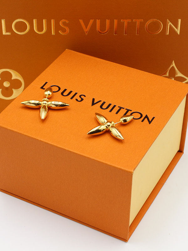 حلق لويس فيتون وردة حلق louis vuitton