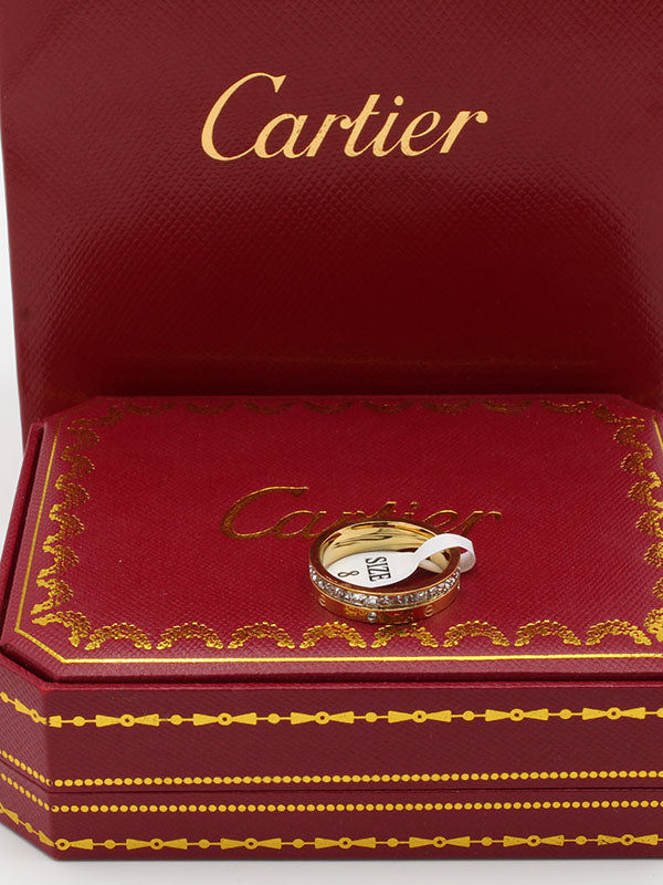 دبلة كارتير ناعمة كيوبك زركون خواتم CARTIER