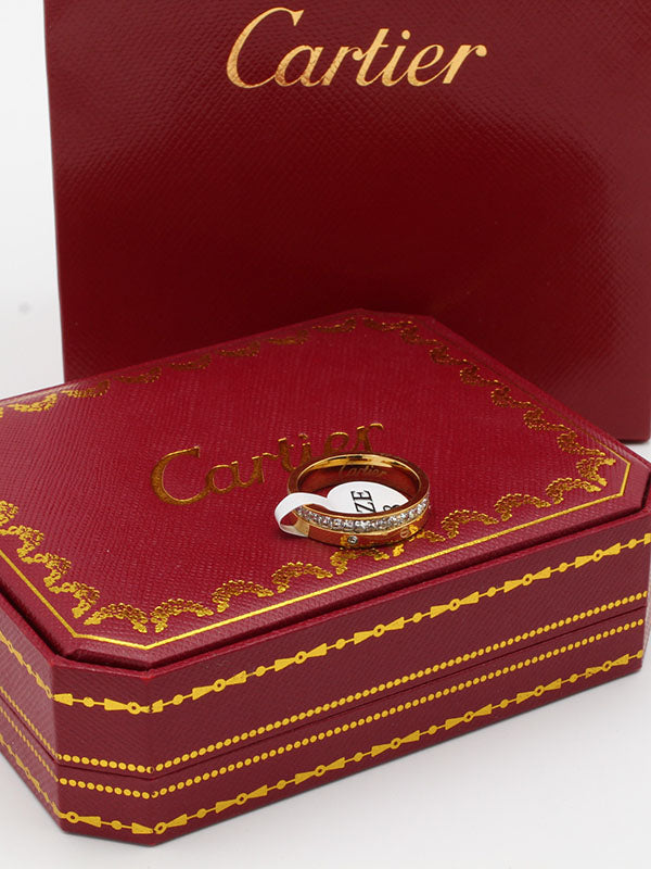 دبلة كارتير ناعمة كيوبك زركون خواتم CARTIER ذهبي 6