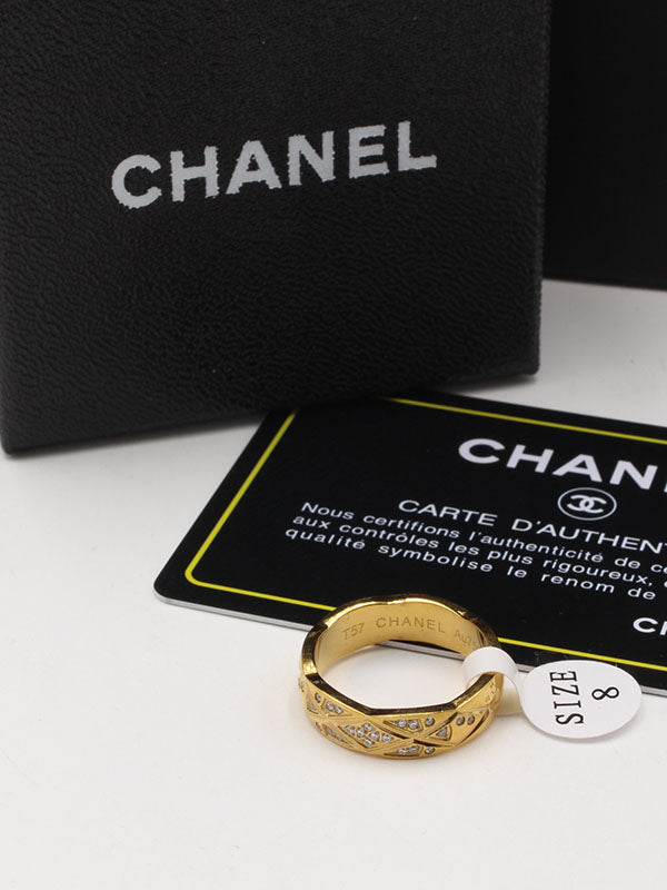 خاتم دبلة شانيل زركون انيق خواتم chanel