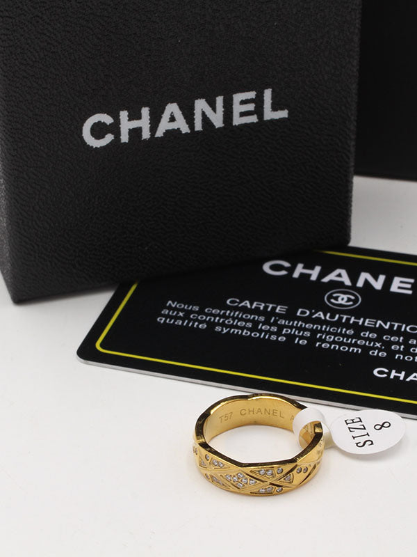 خاتم دبلة شانيل زركون انيق خواتم chanel