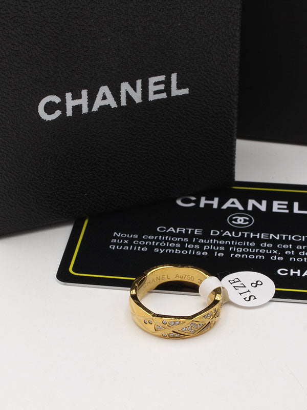 خاتم دبلة شانيل زركون انيق خواتم chanel