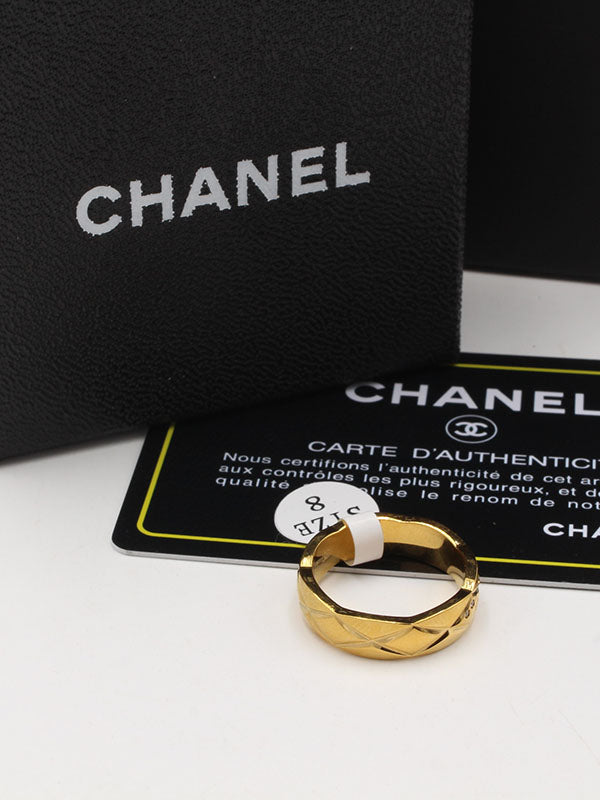 خاتم دبلة شانيل زركون انيق خواتم chanel ذهبي 6
