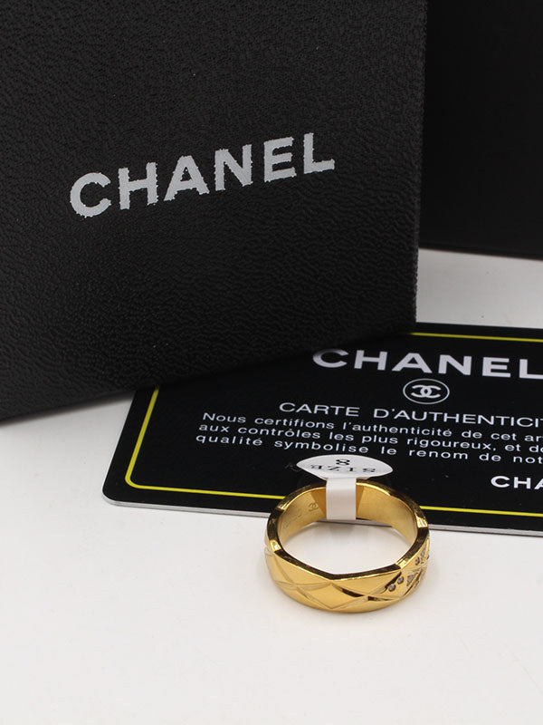 خاتم دبلة شانيل زركون انيق خواتم chanel