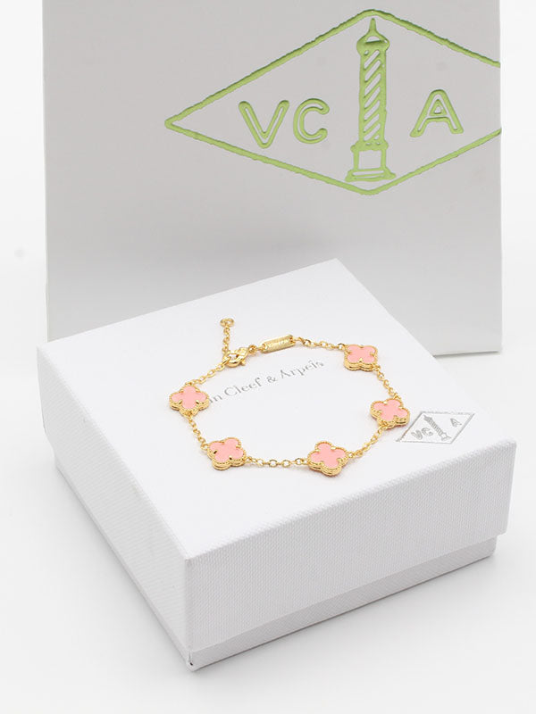 اساور فان كليف لوقو صغير اسواره van cleef وردي ذهبي