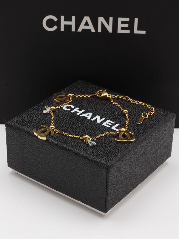 اسوارة شانيل بندنت ناعم لوقو اسواره chanel ذهبي