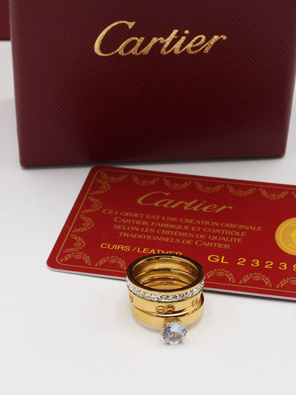 خواتم كارتير لوقو ثري رينقز خواتم CARTIER