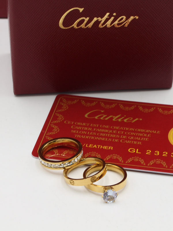 خواتم كارتير لوقو ثري رينقز خواتم CARTIER