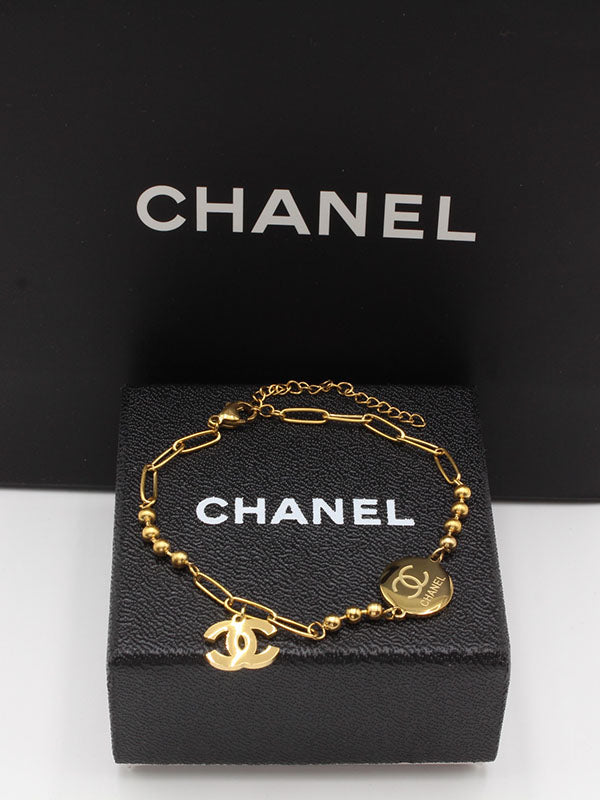 اسوارة شانيل جنزير ناعمه لوقو اسواره chanel ذهبي