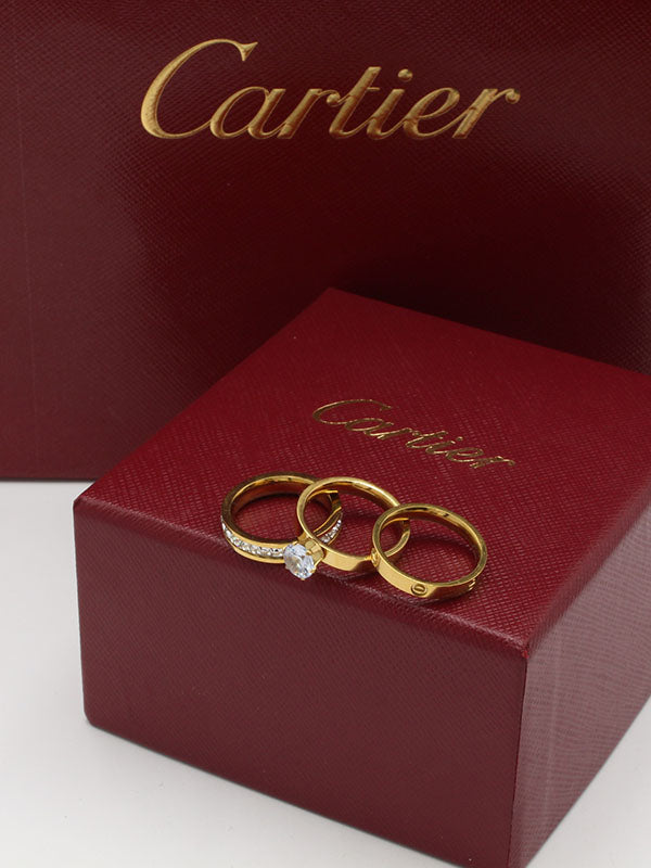 خواتم كارتير لوقو ثري رينقز خواتم CARTIER