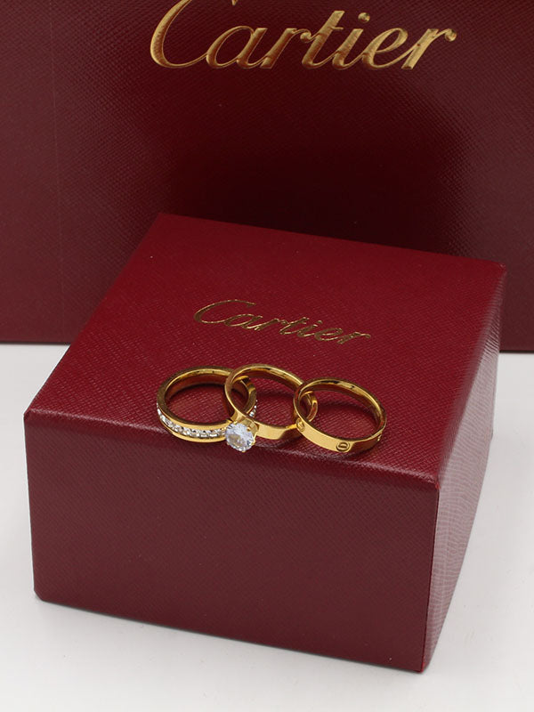 خواتم كارتير لوقو ثري رينقز خواتم CARTIER