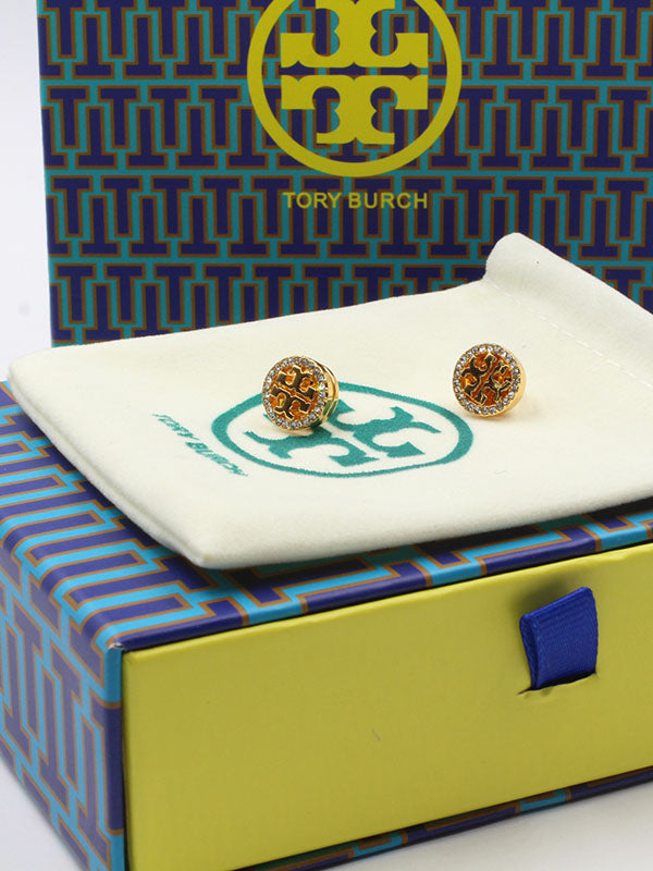 حلق توري بورش سيركل لوقو صغير حلق tory burch ذهبي