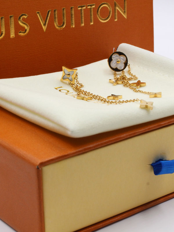 حلق لويس فيتون وايت شيل طويل حلق louis vuitton