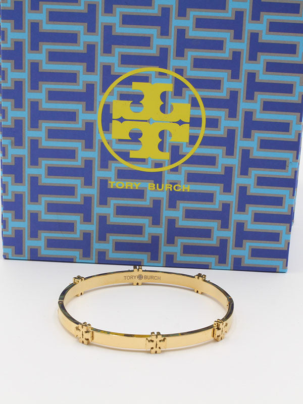 اسواره توري بورش بانقل لوقو ميتال اسواره tory burch ذهبي