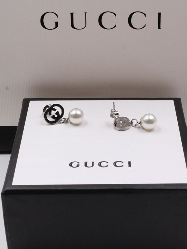 حلق قوتشي لولو ميتال ذهبي حلق gucci